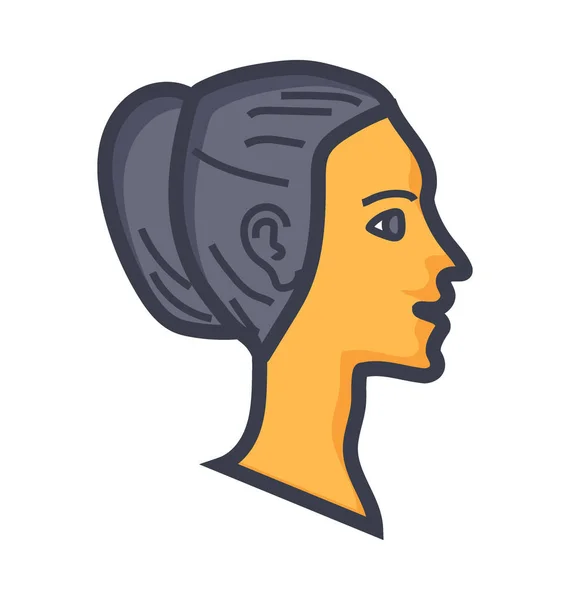 Frau Gesicht Vektorsymbol — Stockvektor