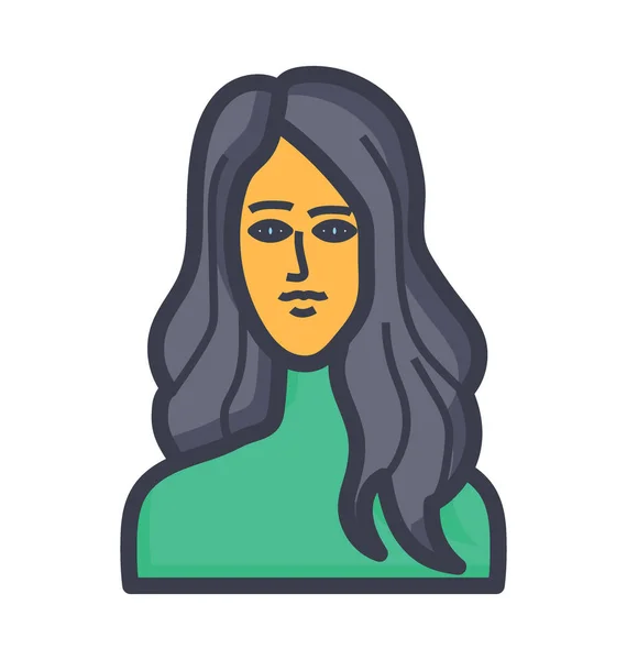 Mujer Cara Vector Icono — Archivo Imágenes Vectoriales