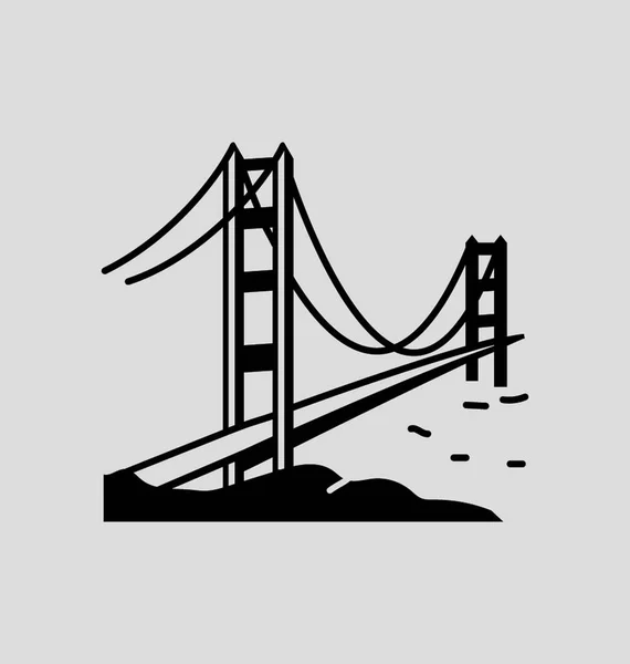 Golden Gate Ilustración Vectores Puente — Vector de stock