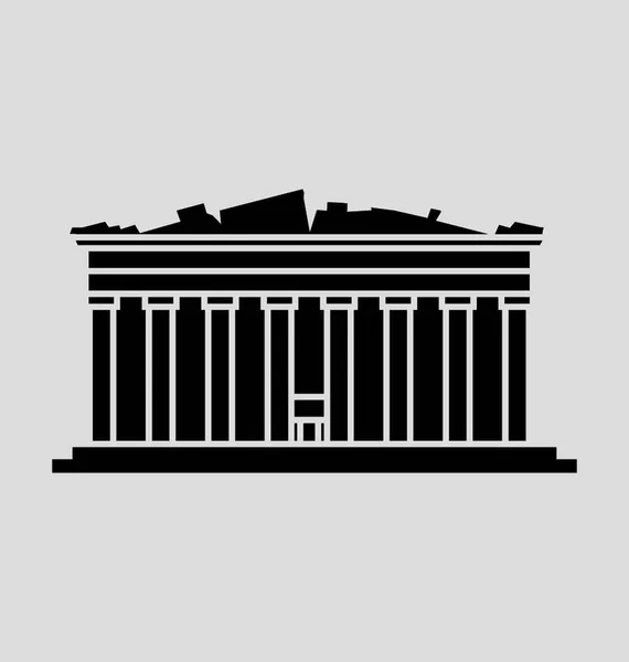 Akropolis Icon Vectorillustratie — Stockvector