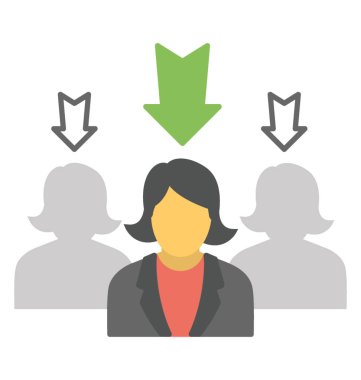 İşe Alım kavramı vektör simge düz tasarım 