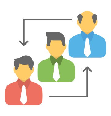 Kariyer ilerleme iş kavramı, düz vektör simge için 