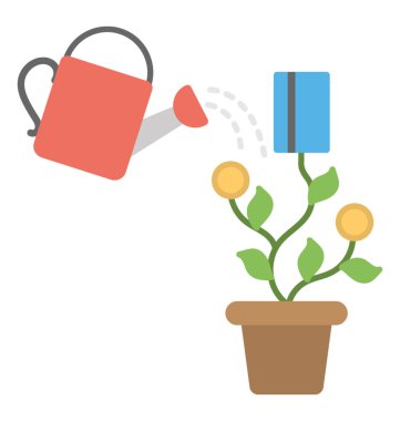 Düz vektör simgesi tasarım yatırım kavramının