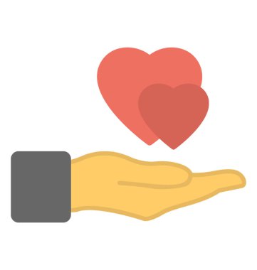 Yardımseverlik düz vektör simge tasarım