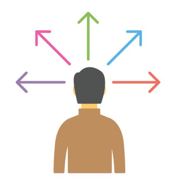 Karar düz renkli simge