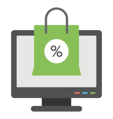 Düz vektör simgesi tasarım e-ticaret
