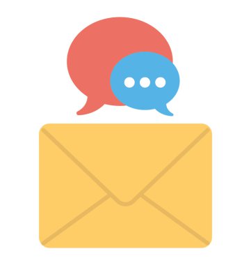 Düz vektör simge tasarımı bize ulaşın