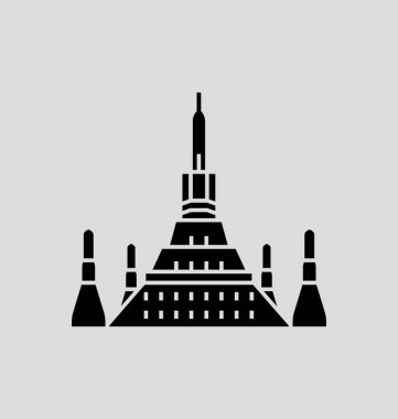 Bangkok çizgi vektör çizim