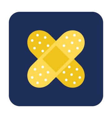 Bandaj düz vektör simgesi