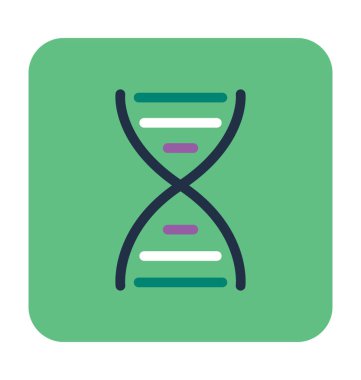 DNA düz vektör simgesi