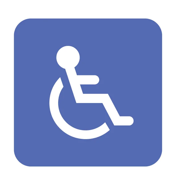 Handicap Platte Vector Icon — Stockvector