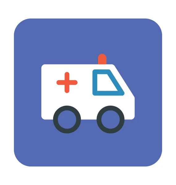 Ambulance Flat Vector Icon — Stock Vector