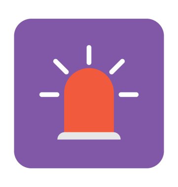 Siren düz vektör simgesi