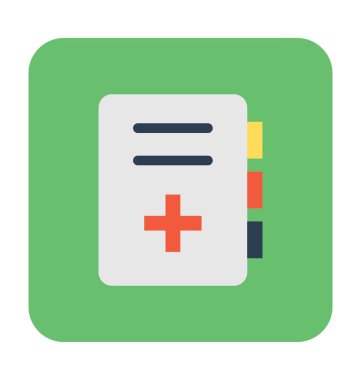 Tıbbi kitap vektör simgesi