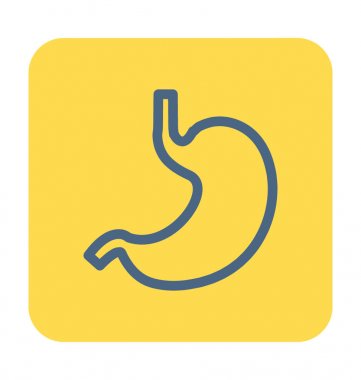 Mide düz vektör simgesi