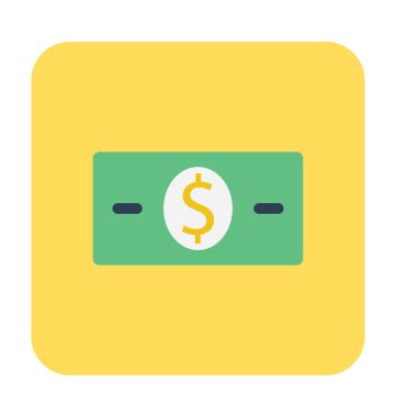 Para birimi düz vektör simgesi