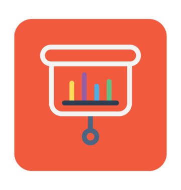 istatistik düz vektör simgesi