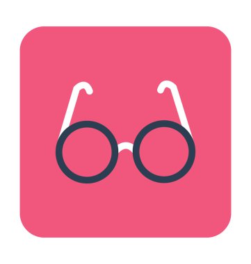 Gözlük düz vektör simgesi