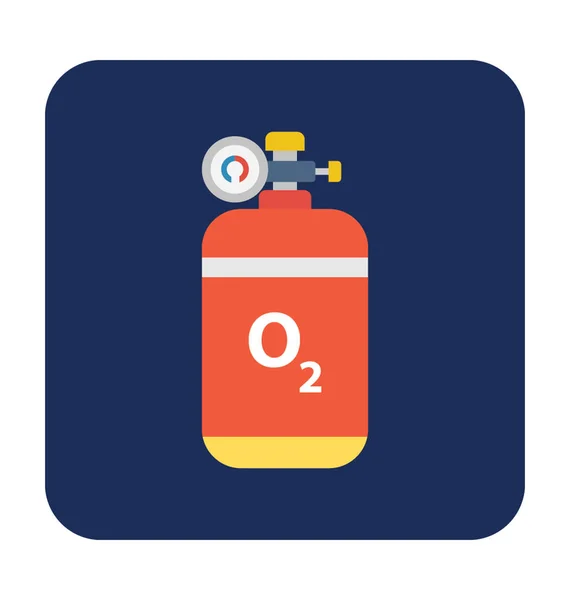 Oxygen Cylinder Vector Icon — Stock Vector