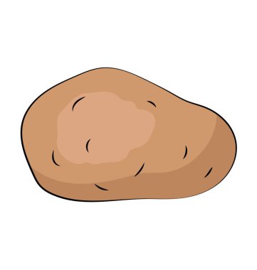 Patates el çizilmiş vektör simgesi