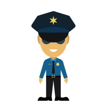 Polis memuru vektör çizim