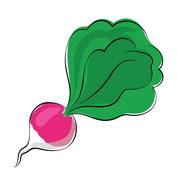 Turnip Sketchy Colored Vector Icon — Stock Vector