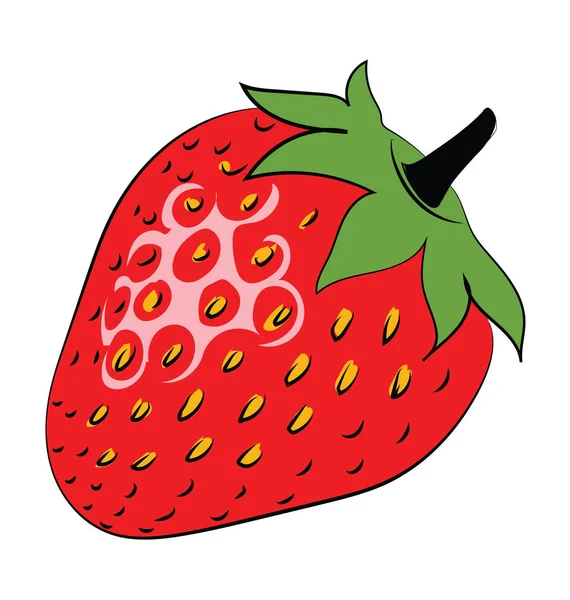Erdbeerfarbenes Skizzenhaftes Vektorsymbol — Stockvektor