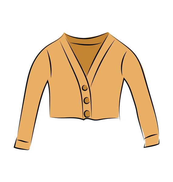 Chaqueta Color Vector Icono — Archivo Imágenes Vectoriales