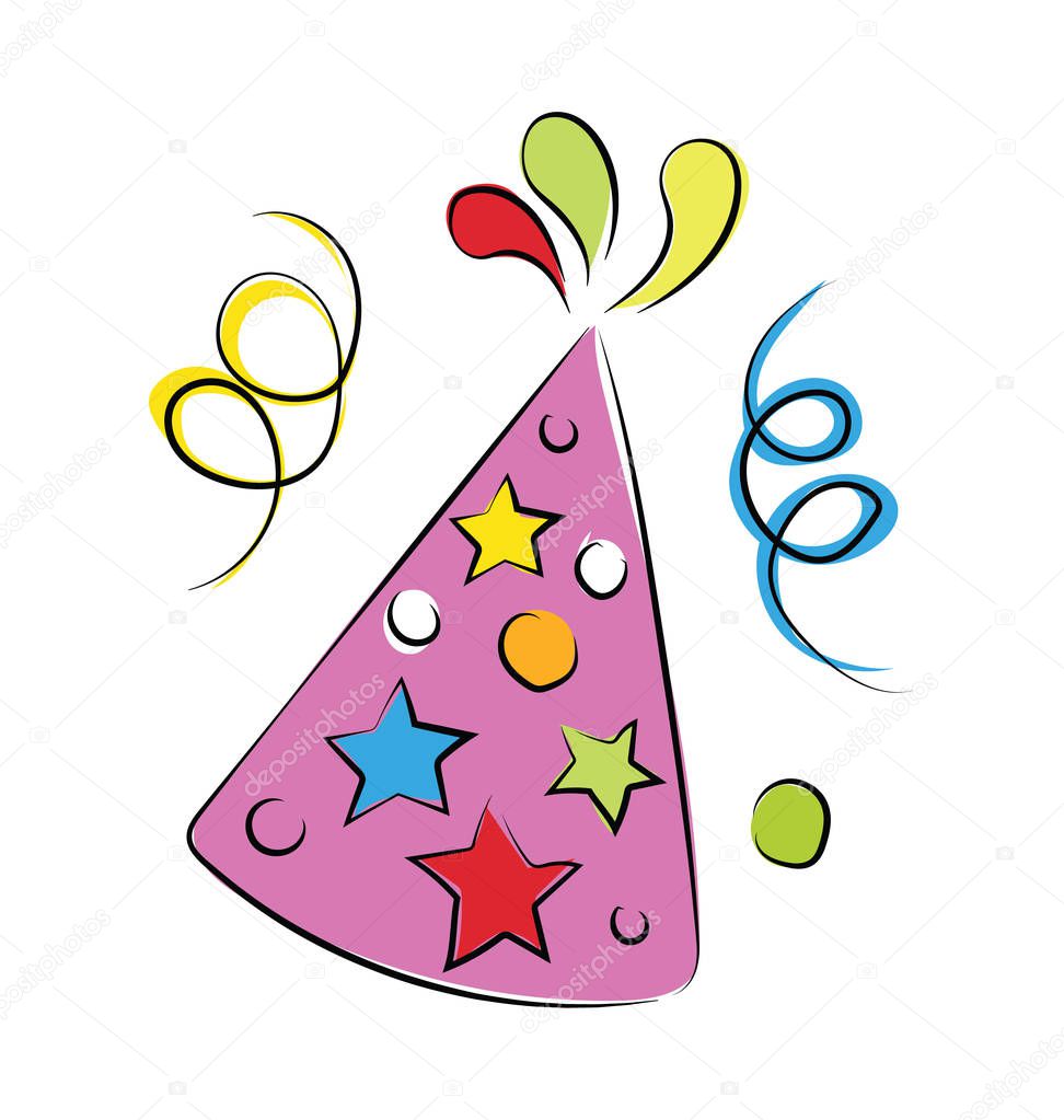 Party Hat Colored Vector Icon