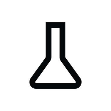 Laboratuvar matara vektör simgesi