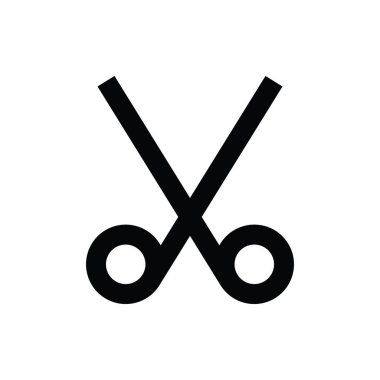 makas çizgi vektör simgesi