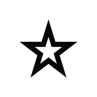 yıldız çizgi vektör simgesi