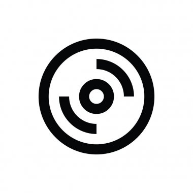 CD çizgi vektör simgesi