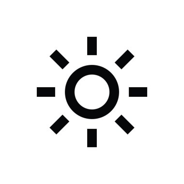 Parlaklık çizgi vektör simgesi