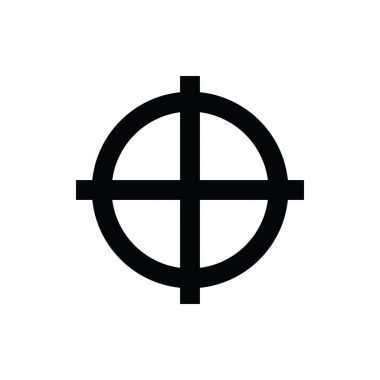 Odak satırı vektör simgesi