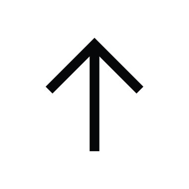 yukarı ok vektör simgesi
