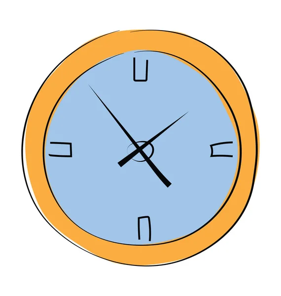 Reloj Dibujado Mano Vectorial Incompleto Icono — Vector de stock