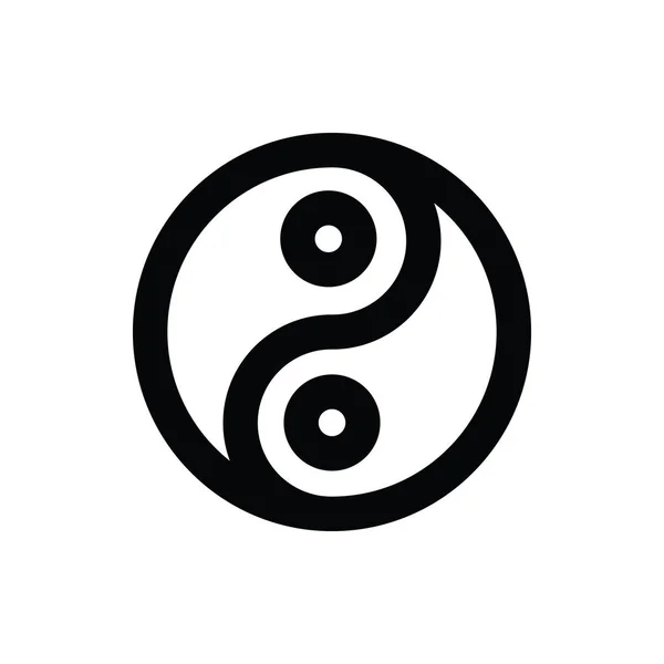 Yin Yang Vector Icon — Stockvector