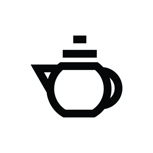 Teapot Line Vector Icon — Stock Vector