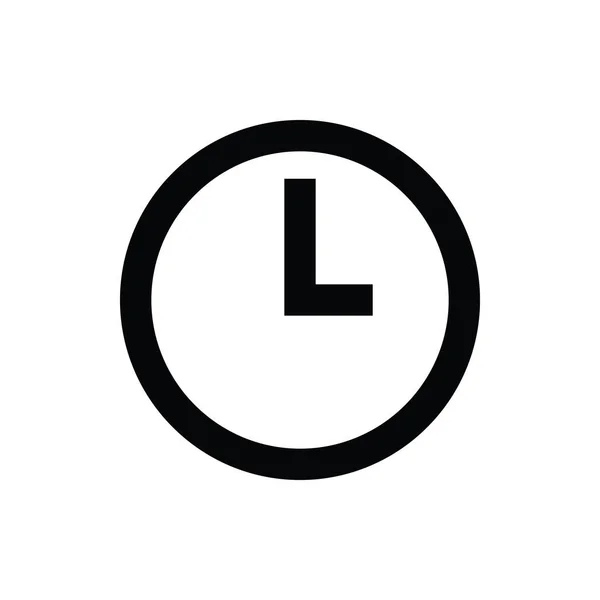 Uhr Linienvektorsymbol — Stockvektor