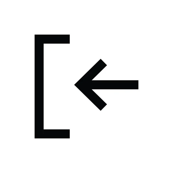 Pfeil Vektor Symbol Links — Stockvektor