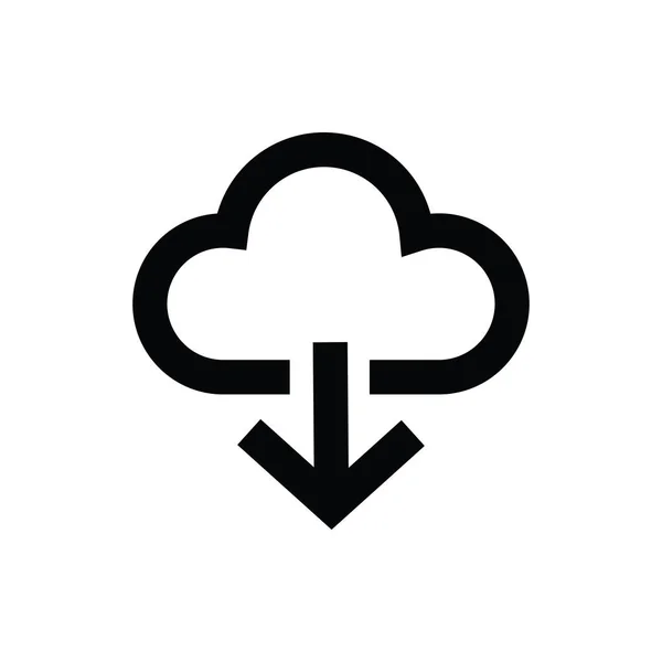 Cloud Downloading Vector Icon — Stock Vector