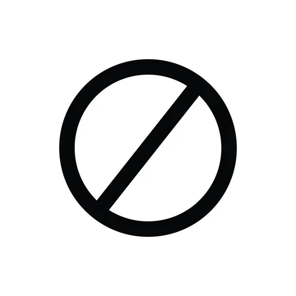 Línea Prohibida Vector Icono — Archivo Imágenes Vectoriales