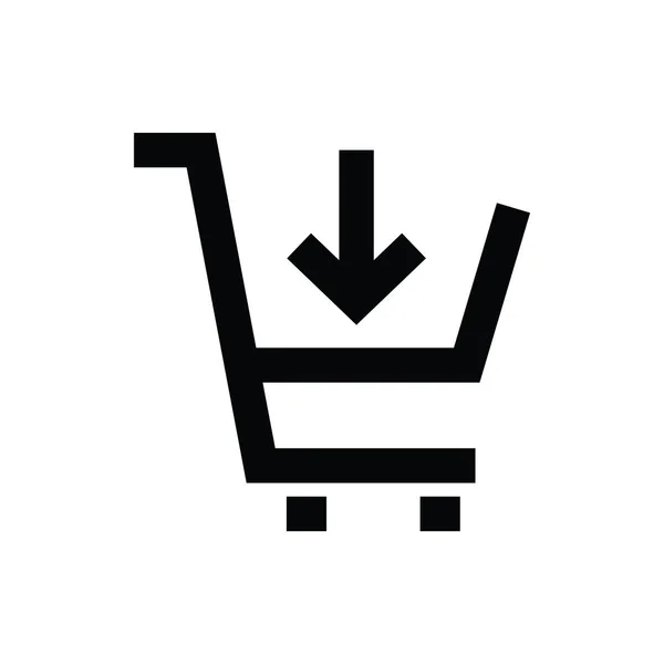 Carrito Compras Vector Icono — Vector de stock