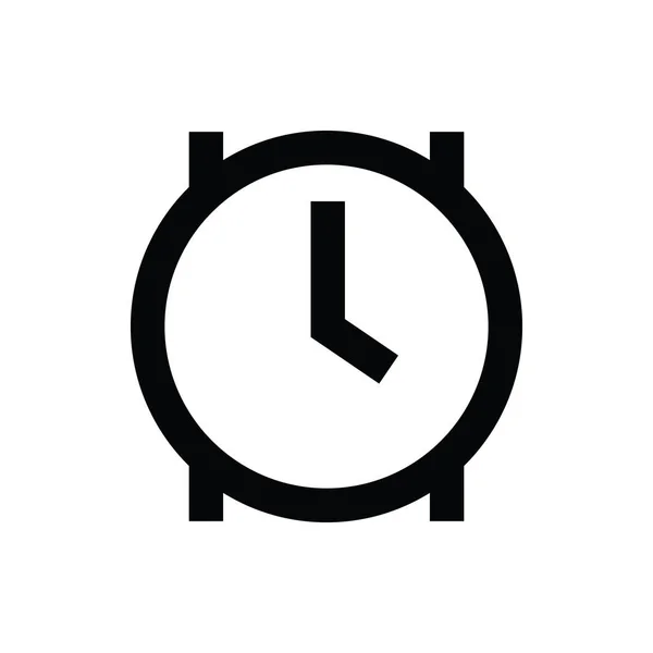 Reloj Línea Vector Icono — Vector de stock