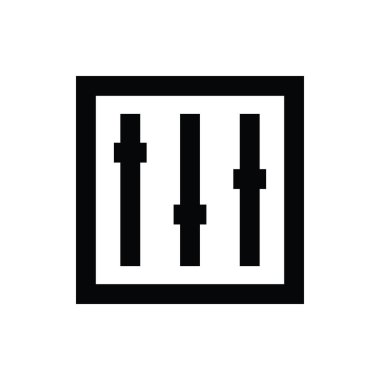 ekolayzır çizgi vektör simgesi