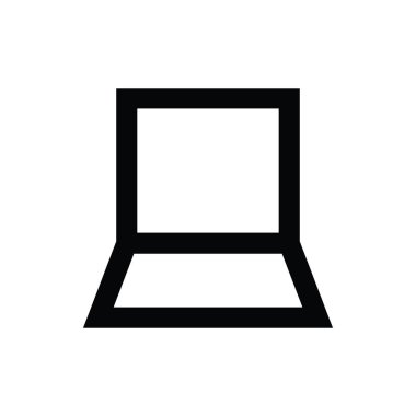 dizüstü bilgisayar çizgisi vektör simgesi