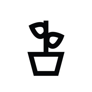 çiçek çizgisi vektör simgesi