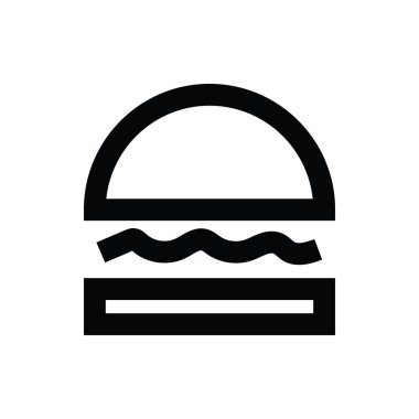 Burger çizgi vektör simgesi