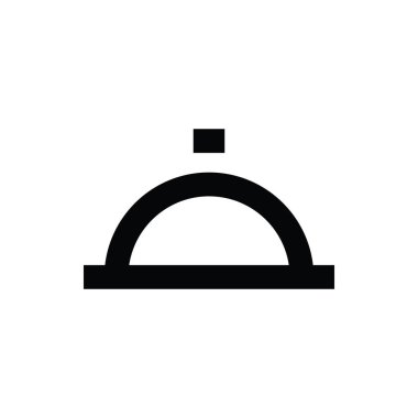 Tabağı çizgi vektör simgesi